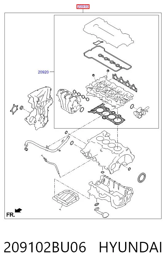 Kit de vedantes de motor completo para KIA Sportage IV QL