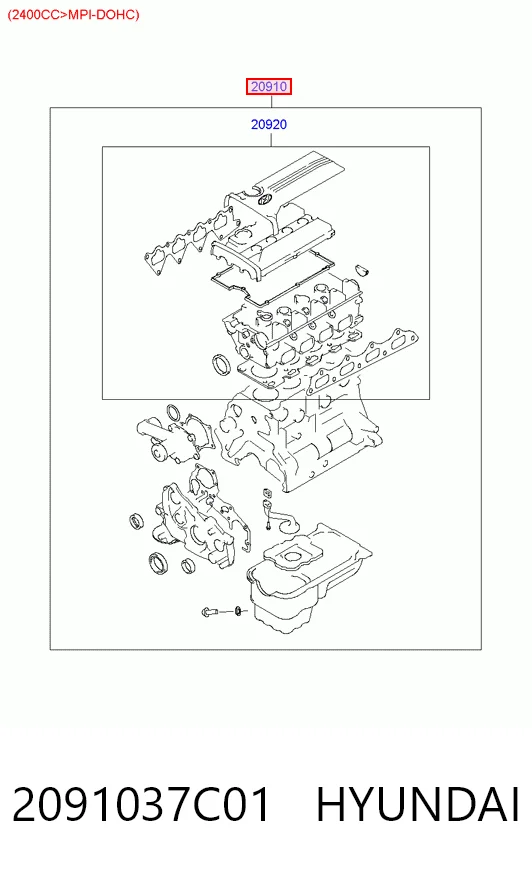 PFS4602000 Landstar Kit de vedantes de motor completo