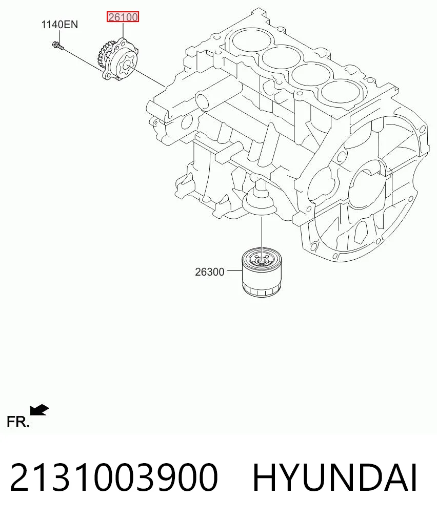 Bomba de óleo para Hyundai Accent V HC