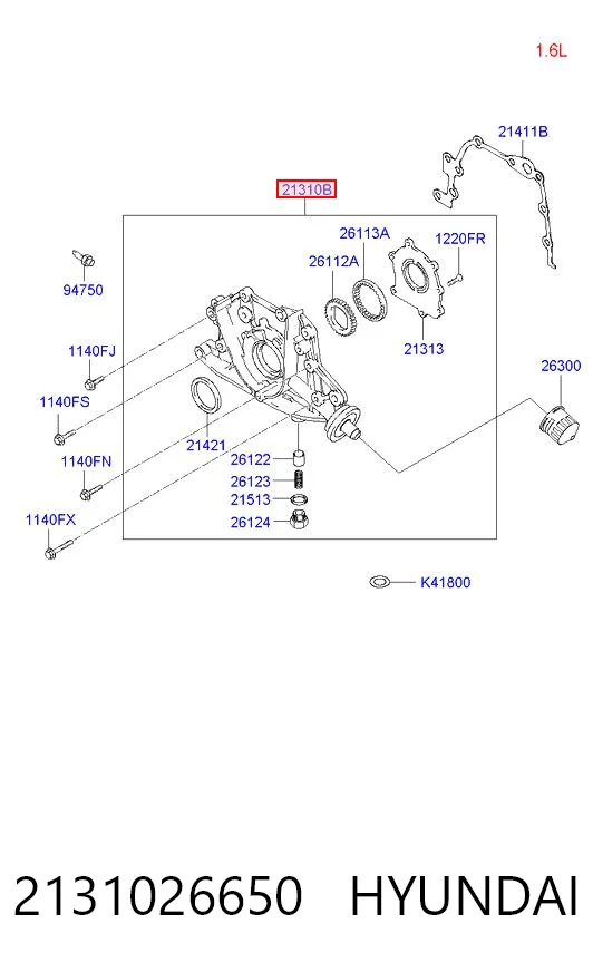 Bomba de óleo para Hyundai Accent II LC