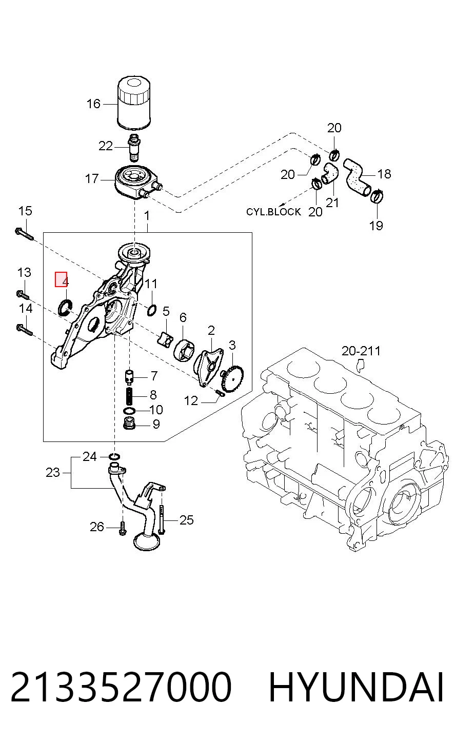 Vedação dianteira de cambota de motor Mitsubishi 04667198