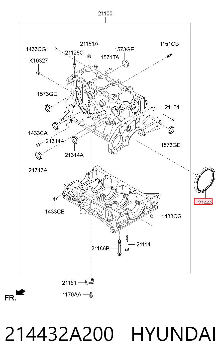 Vedação traseira de cambota de motor KIA Sportage II JE