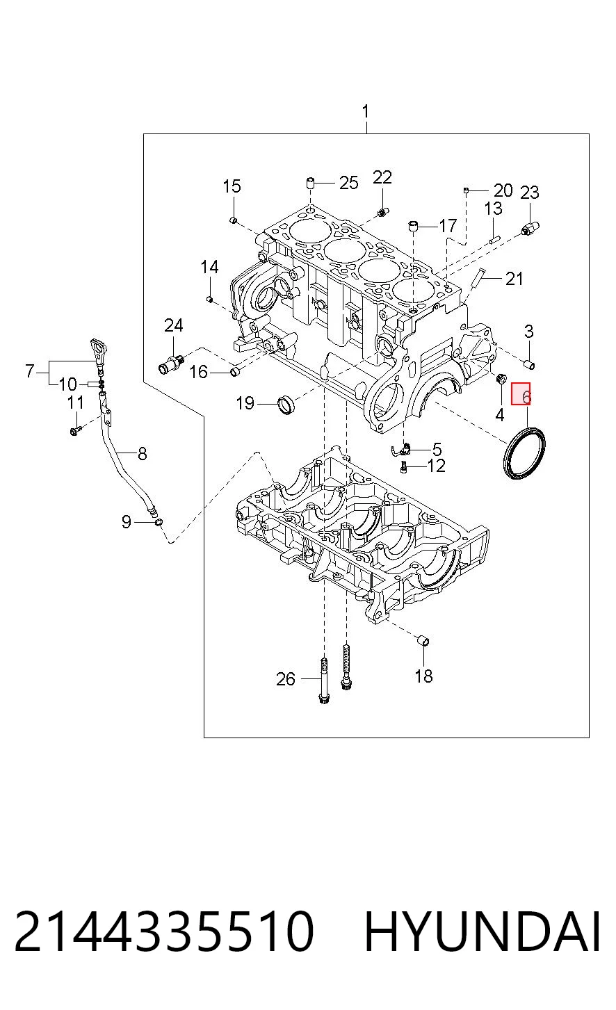 Compre Vedação traseira de cambota de motor KIA Sportage 2