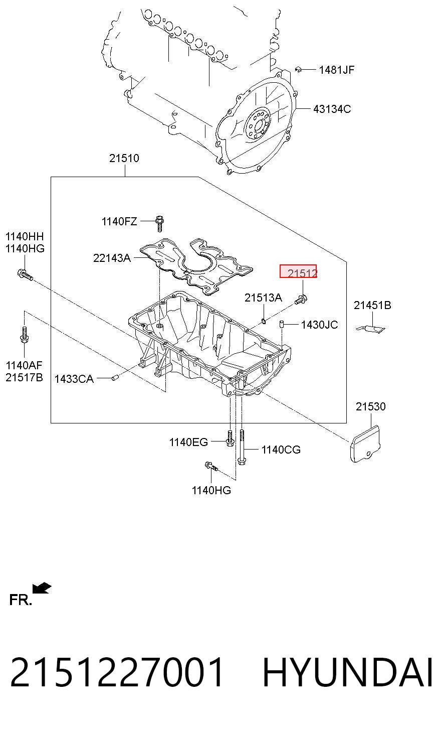 8941526130 Honda Tampão de panela de motor