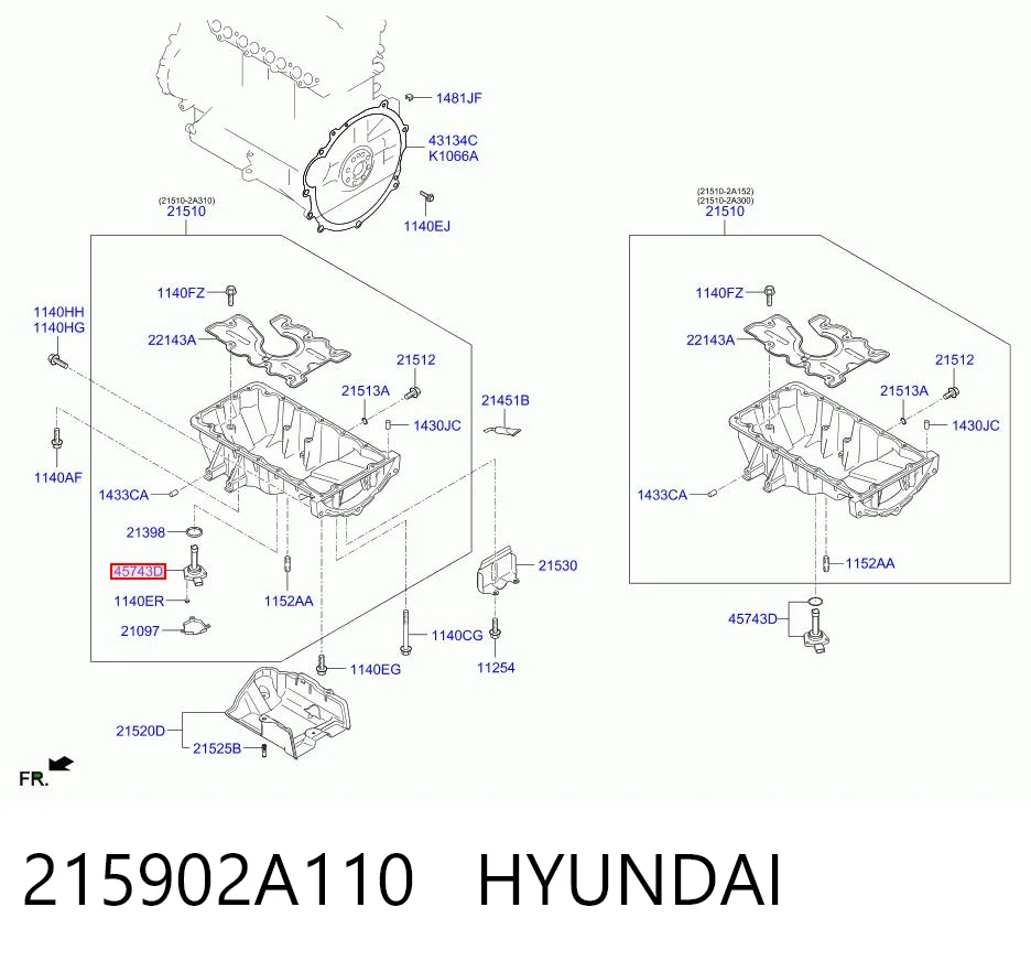 Sensor do nível de óleo de motor para KIA Rio III UB