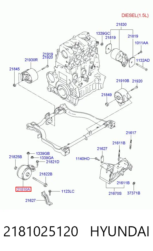 Compre 2181025120 ARP Coxim (suporte) direito de motor
