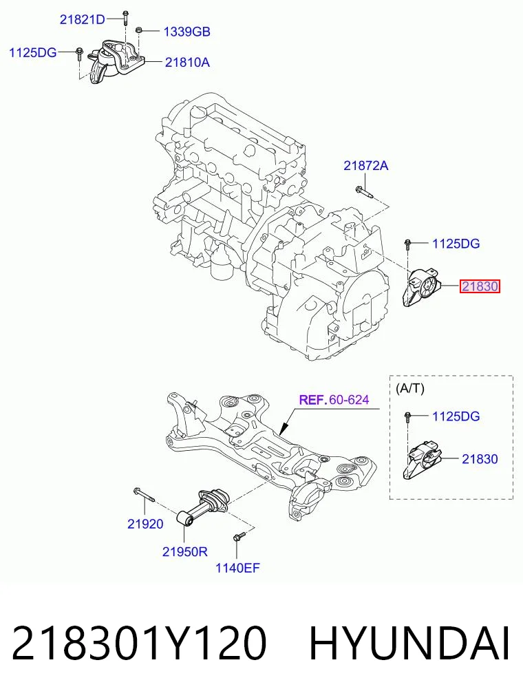 Coxim de transmissão (suporte da caixa de mudança) KIA Picanto II TA ao melhor preço