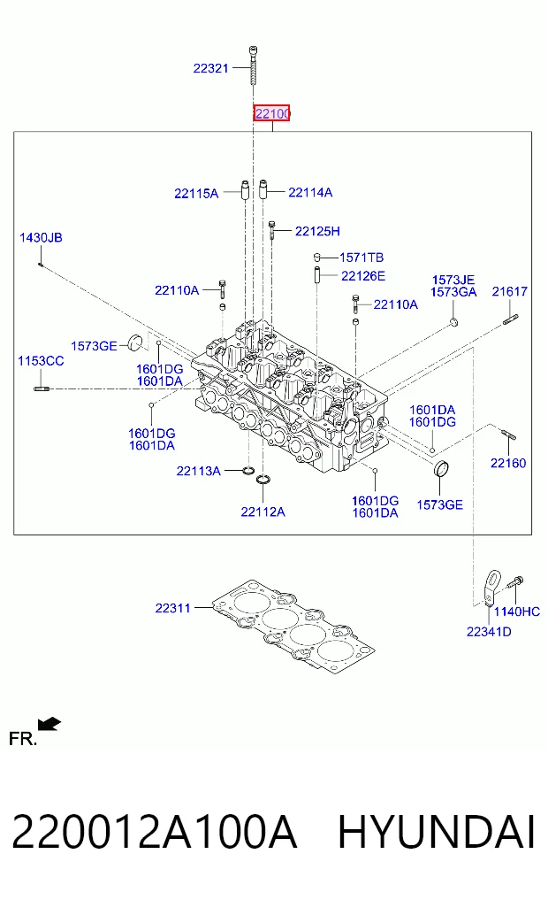 Cabeça de motor (CBC) para KIA Rio II JB