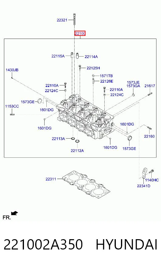  Cabeça de motor (CBC) Hyundai I30 hatchback (PD) (2016 - 2026) 