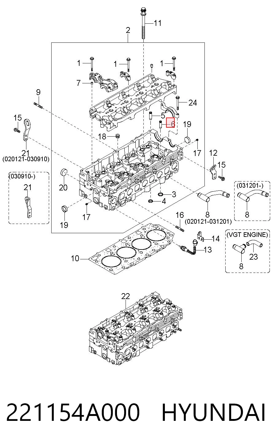 221154A000 Hyundai/Kia
