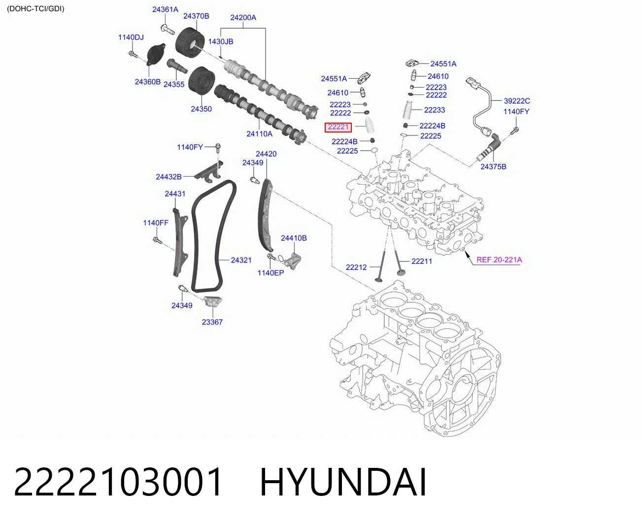 2222103001 Hyundai/Kia