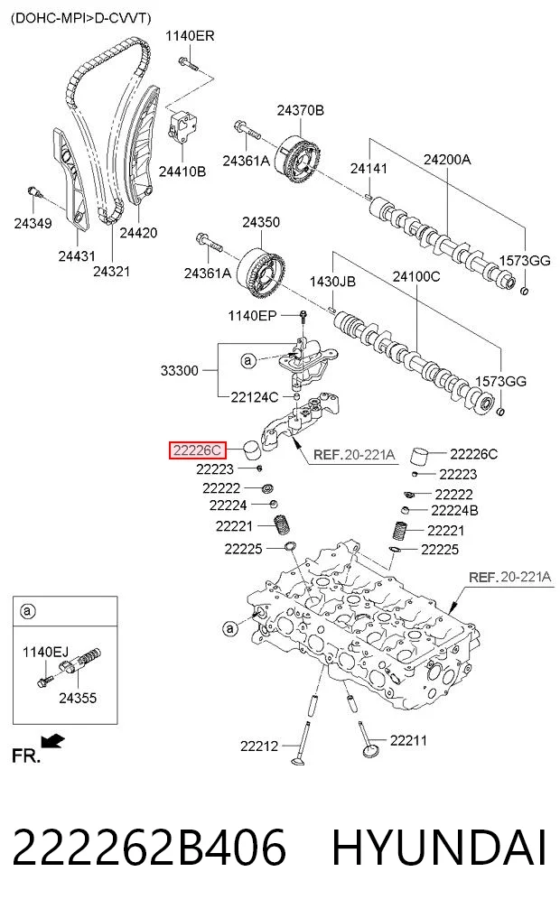 222262B406 Hyundai/Kia