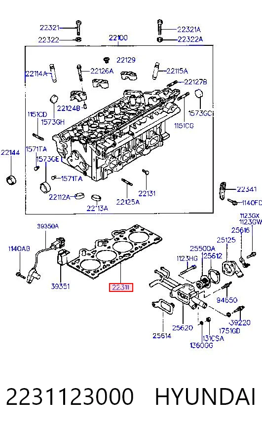 Compre Vedante de cabeça de motor (CBC) Hyundai Coupe 1