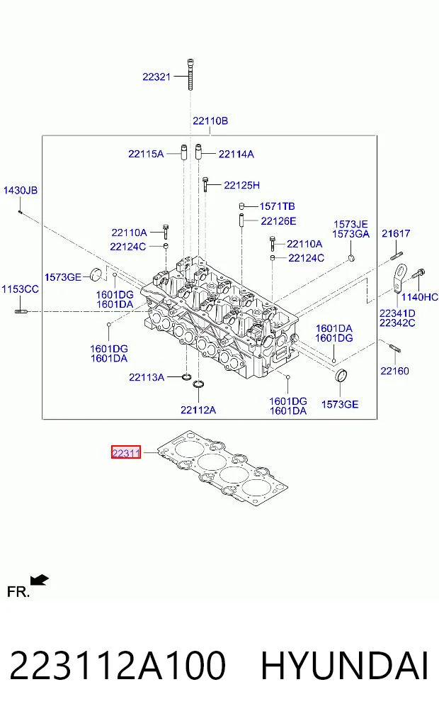223112A100 Hyundai/Kia Vedante de cabeça de motor (CBC)