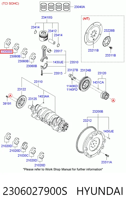 O60507000OEM Japan Cars Folhas inseridas de cambota de biela, kit, padrão (STD)