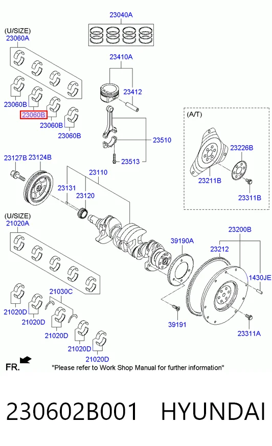 Folhas inseridas de cambota de biela, kit, padrão (STD) Chrysler 230602B000 preço, a partir de 12,96 USD