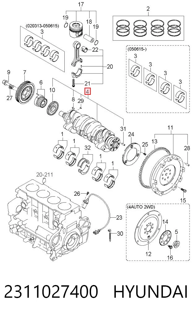  Cambota de motor KIA Carens I monovolume (FJ) (2002 - 2006) I