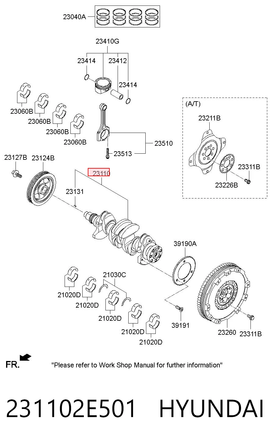 Cambota de motor para Hyundai Tucson III TL