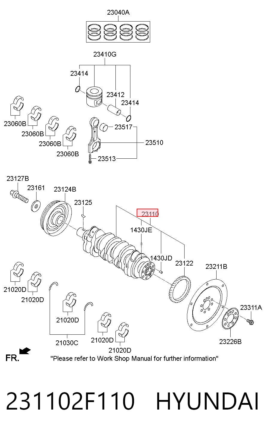 Cambota de motor para Hyundai Santa Fe III DM