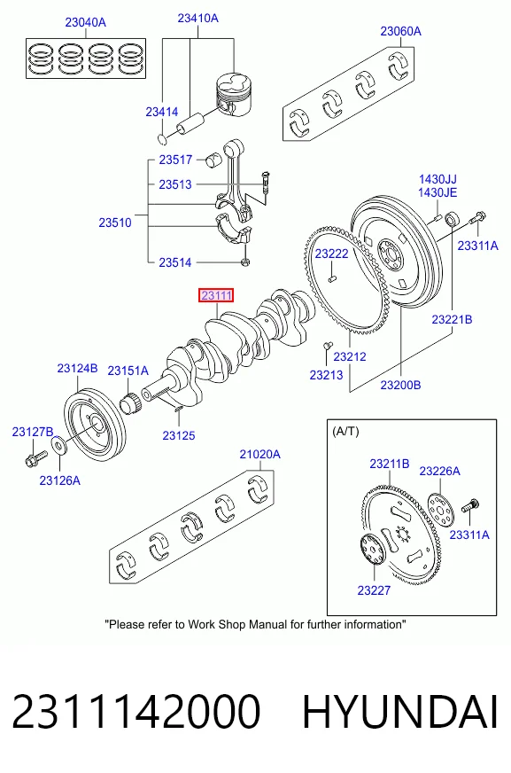 Cambota de motor para Hyundai H-1 STAREX Starex 