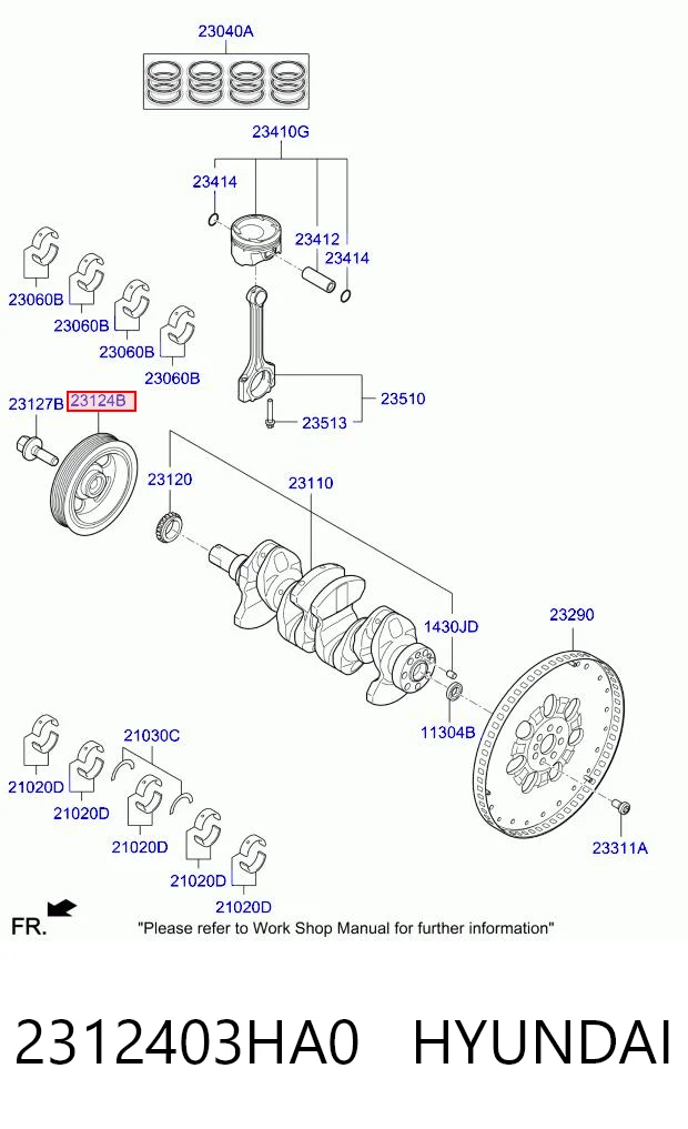 2312403HA0 Hyundai/Kia Polia de cambota