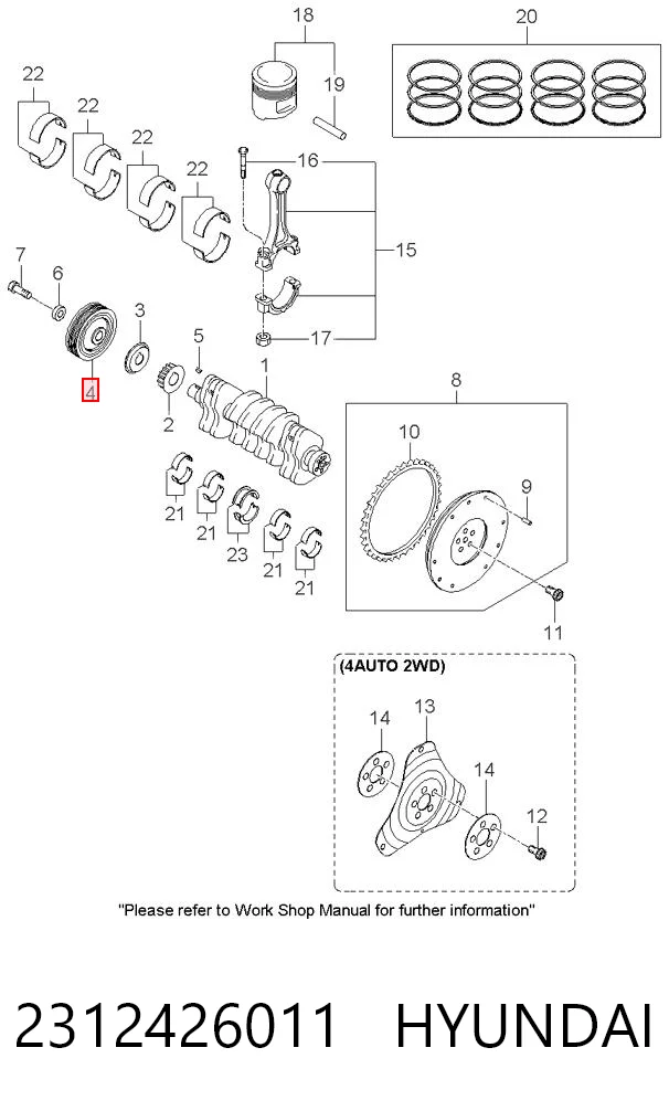  Polia de cambota Hyundai Accent II sedan (LC) (1999 - 2005) II