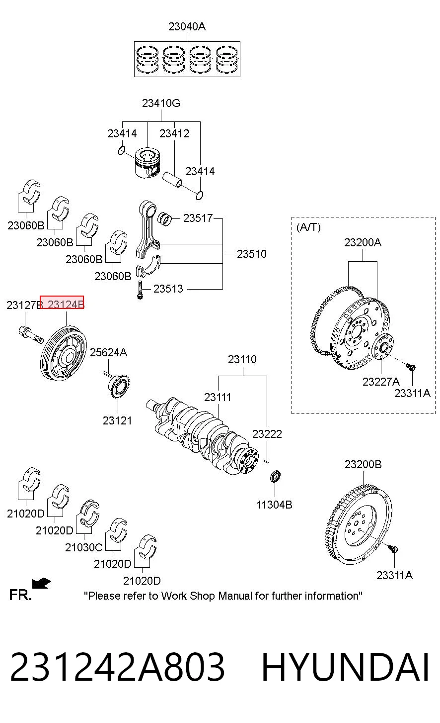 231242A803 Hyundai/Kia Polia de cambota