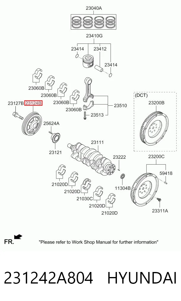 231242A804 Hyundai/Kia Polia de cambota
