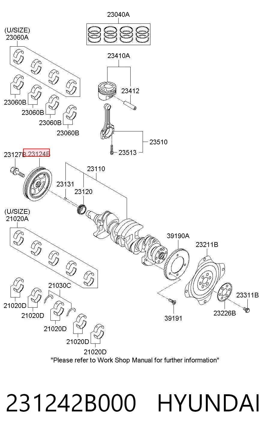 231242B000 Hyundai/Kia Polia de cambota