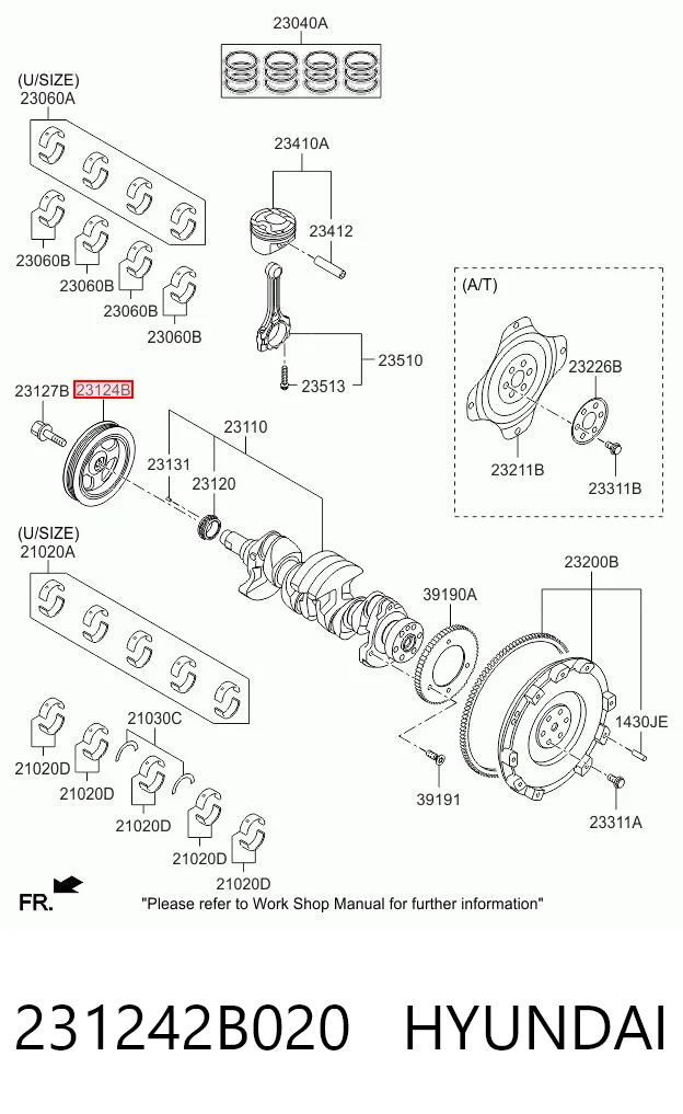 231242B020 Hyundai/Kia Polia de cambota