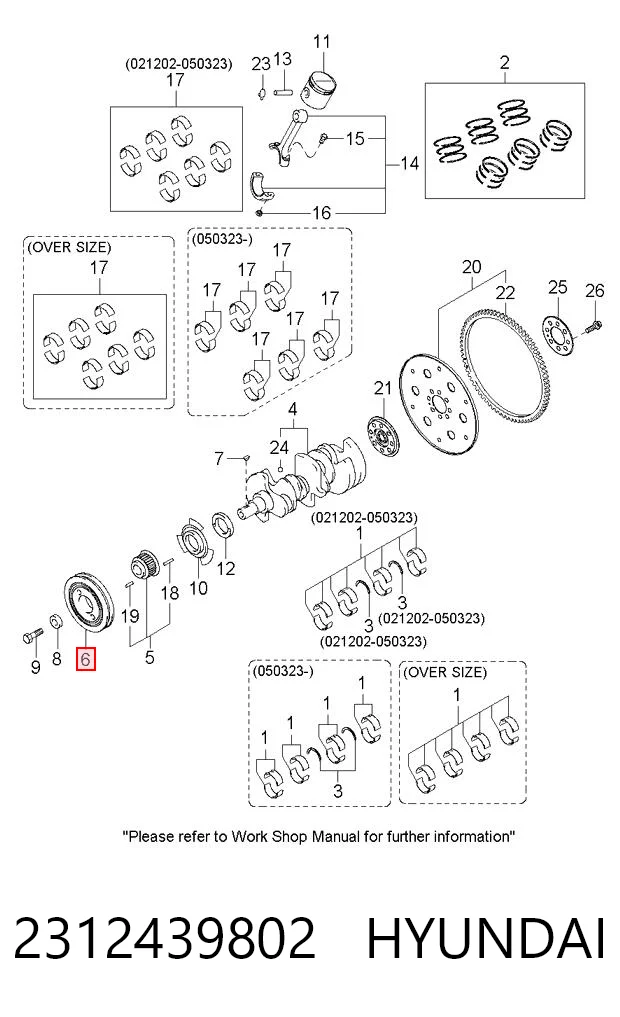 2312439802 Hyundai/Kia Polia de cambota