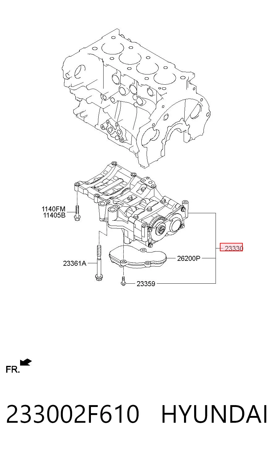 233002F610 Hyundai/Kia Caixa de equilibração do mecanismo