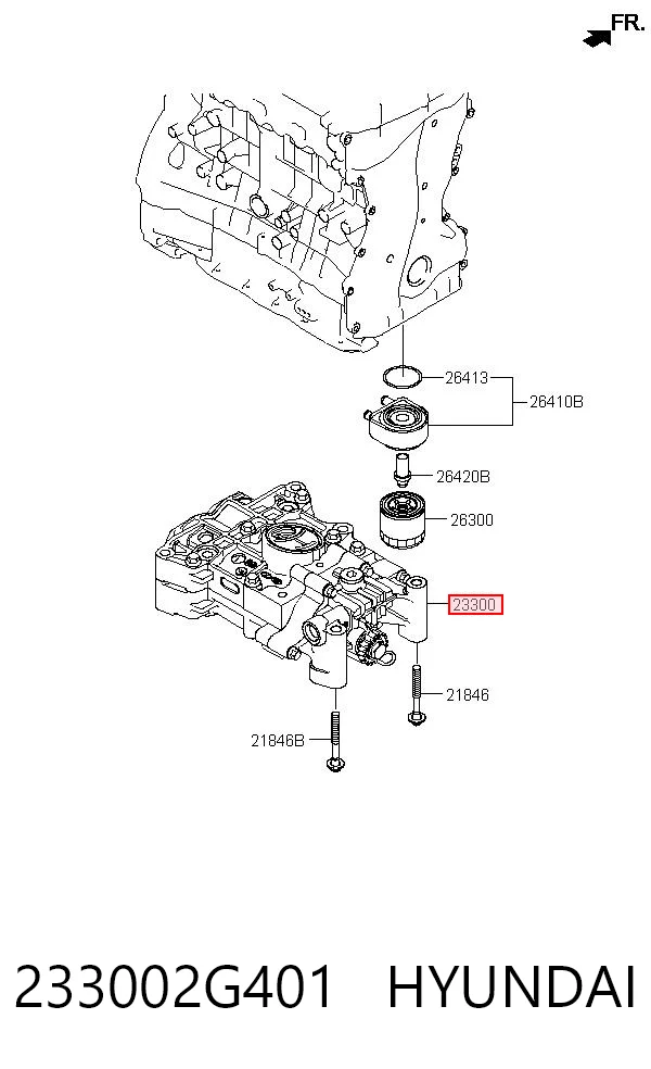 233002G401 Hyundai/Kia Caixa de equilibração do mecanismo