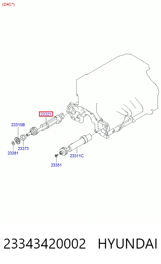 23343420002 Hyundai/Kia Árvore de equilibração
