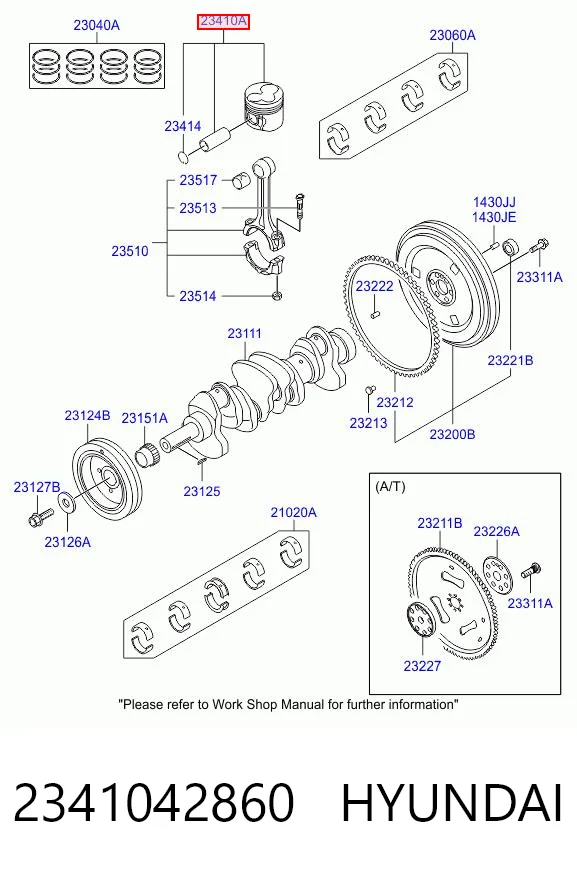 MD050011 Mercedes Pistão do kit para 1 cilindro, STD