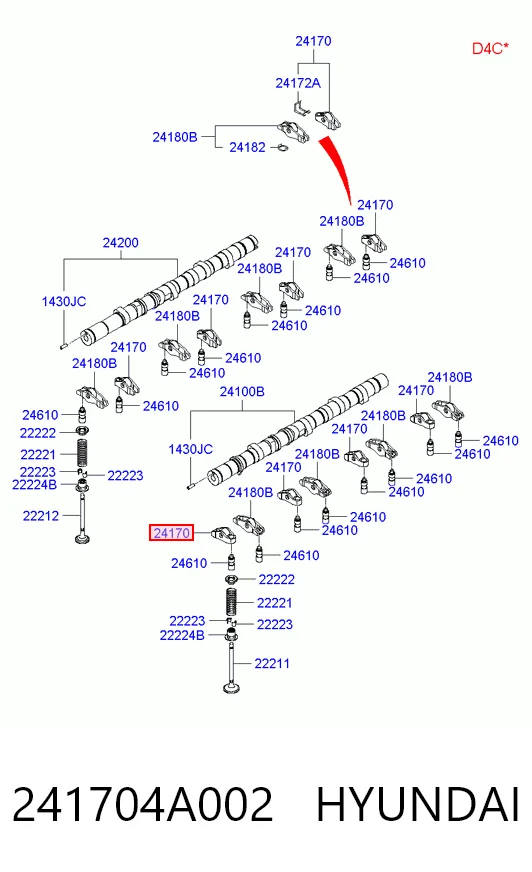  Balanceiro de válvula (balanceiro de válvulas) KIA Sorento I SUV (JC) (2006 - 2011) I