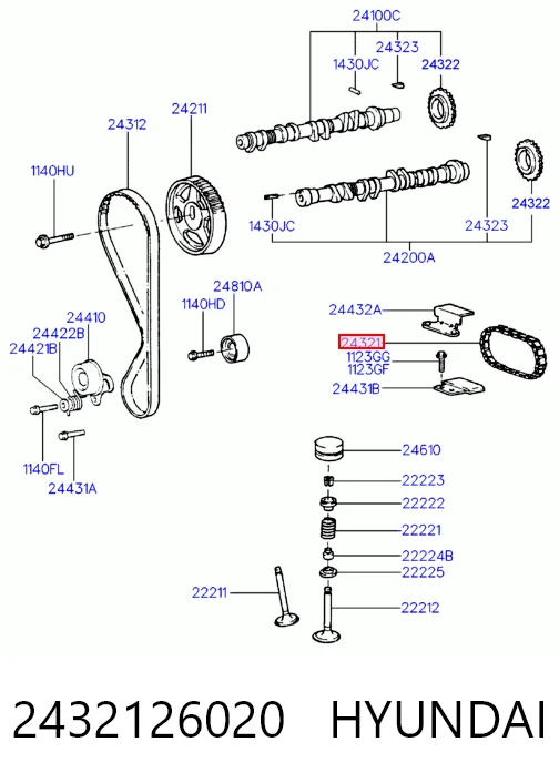 Compre Cadeia do mecanismo de distribuição de gás Hyundai Getz 