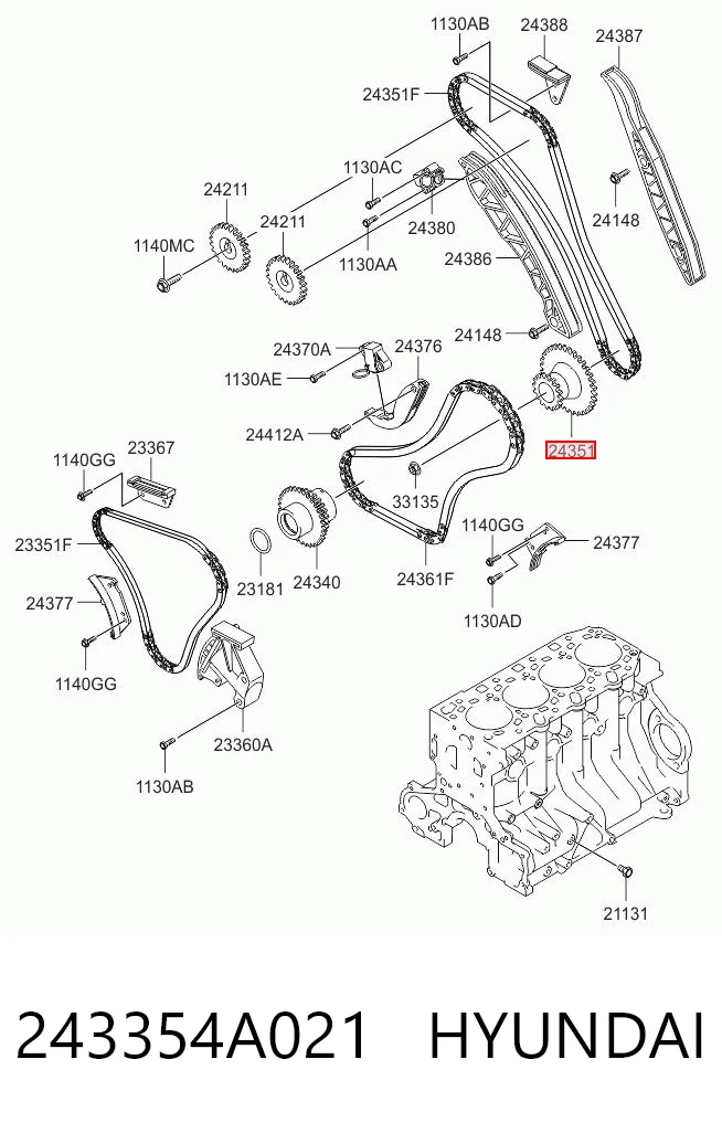 243354A021 Hyundai/Kia