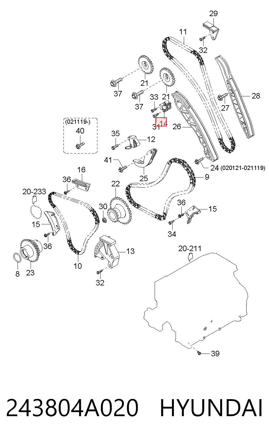 243804A020 Hyundai/Kia