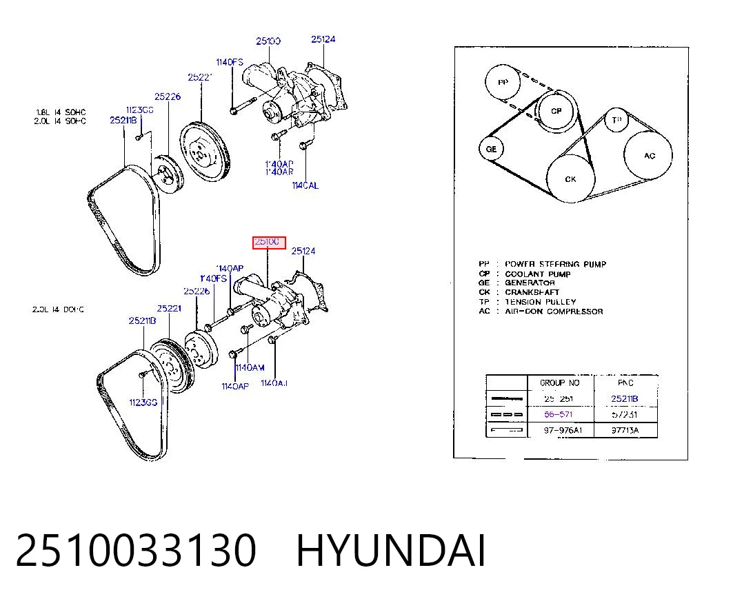 2510033130 Hyundai/Kia
