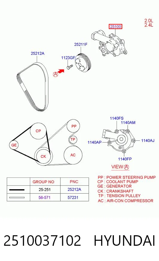 2510037102 Hyundai/Kia
