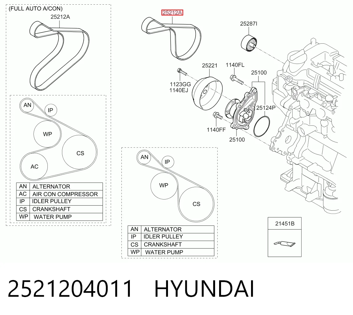 2521204011 Hyundai/Kia