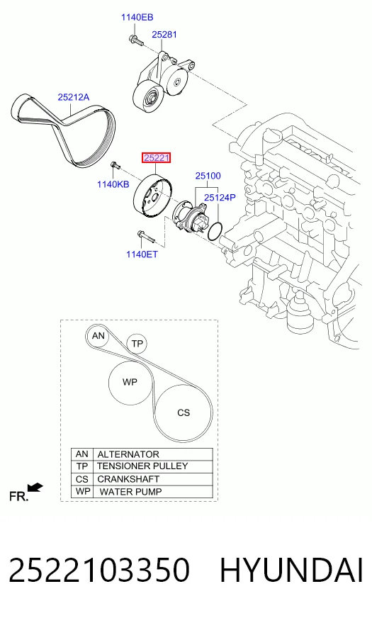 Polia da bomba de água Hyundai Accent  HC ao melhor preço