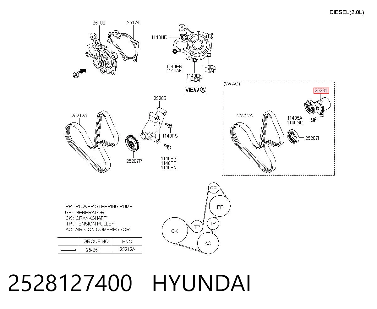 2528127400 Hyundai/Kia