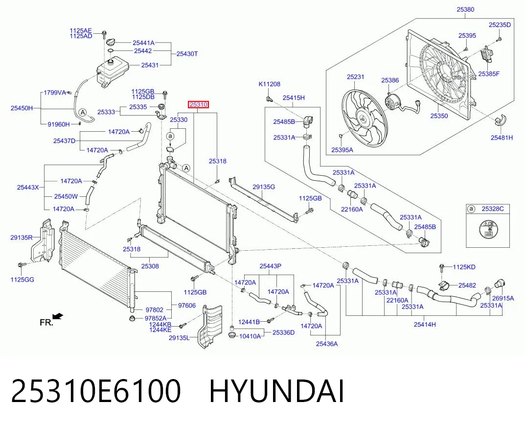 Radiador de esfriamento de motor KIA Optima IV JF