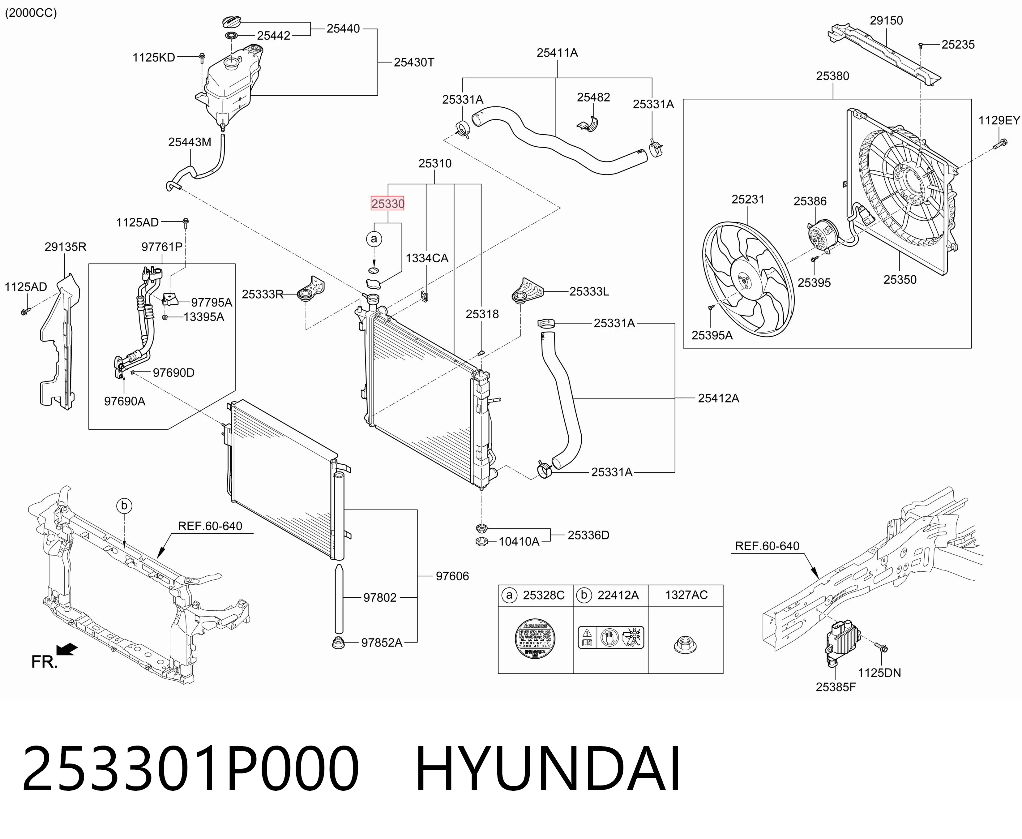 253301P000 Hyundai/Kia Tampa (tampão) do radiador