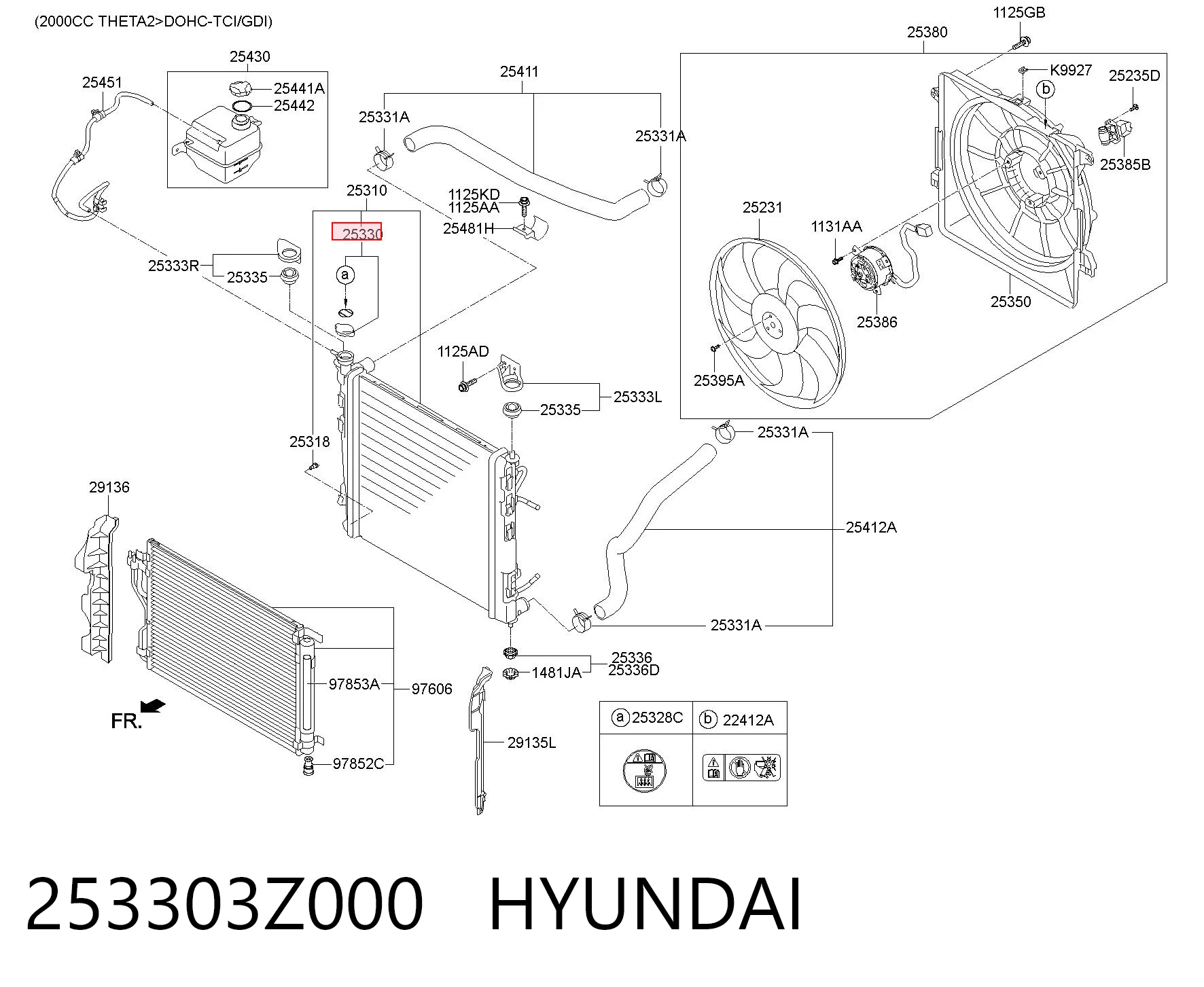 253303Z000 Hyundai/Kia Tampa (tampão) do radiador