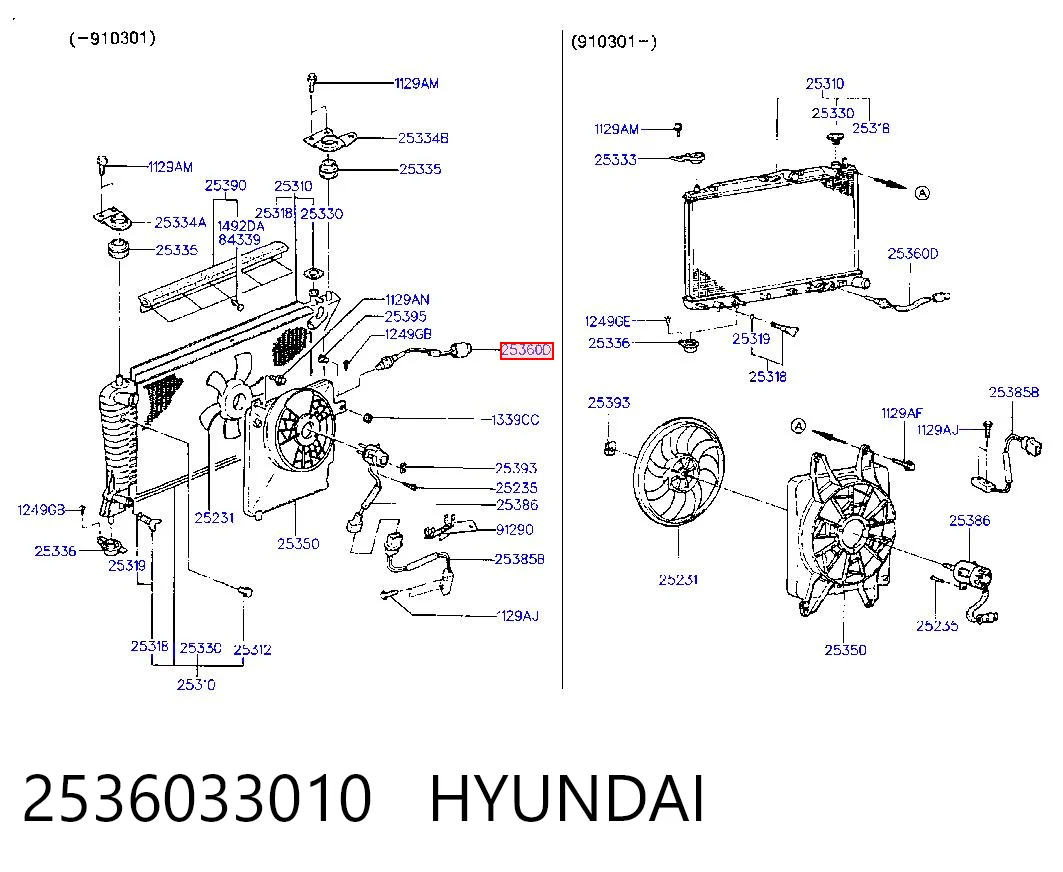 Sensor de temperatura do fluido de esfriamento (de ativação de ventilador do radiador) Hyundai Sonata II 