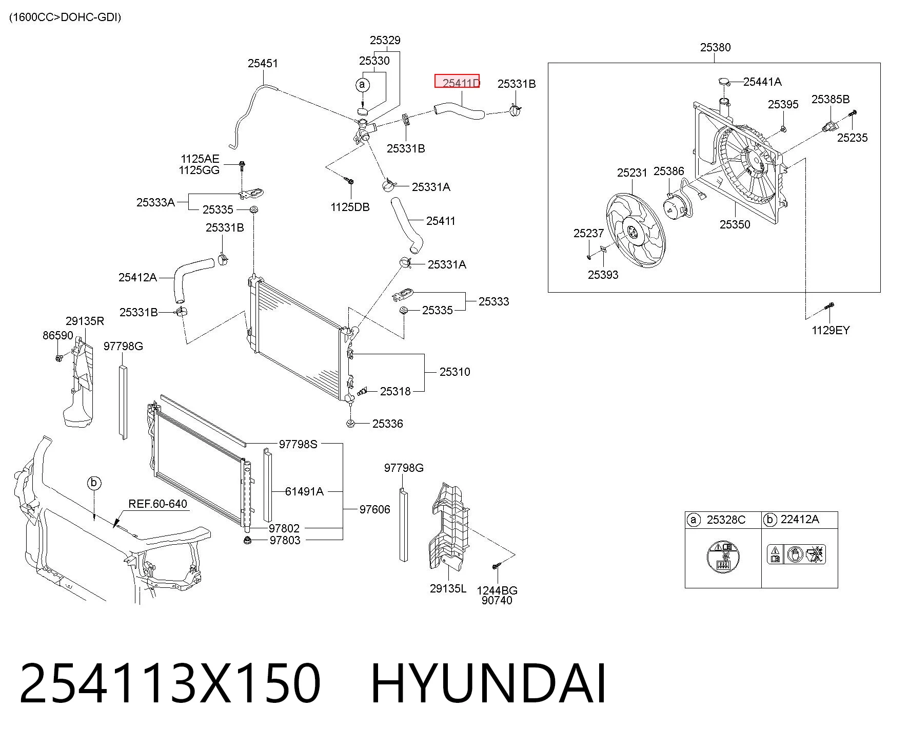 Mangueira (cano derivado) do sistema de esfriamento para Hyundai I30 GDH