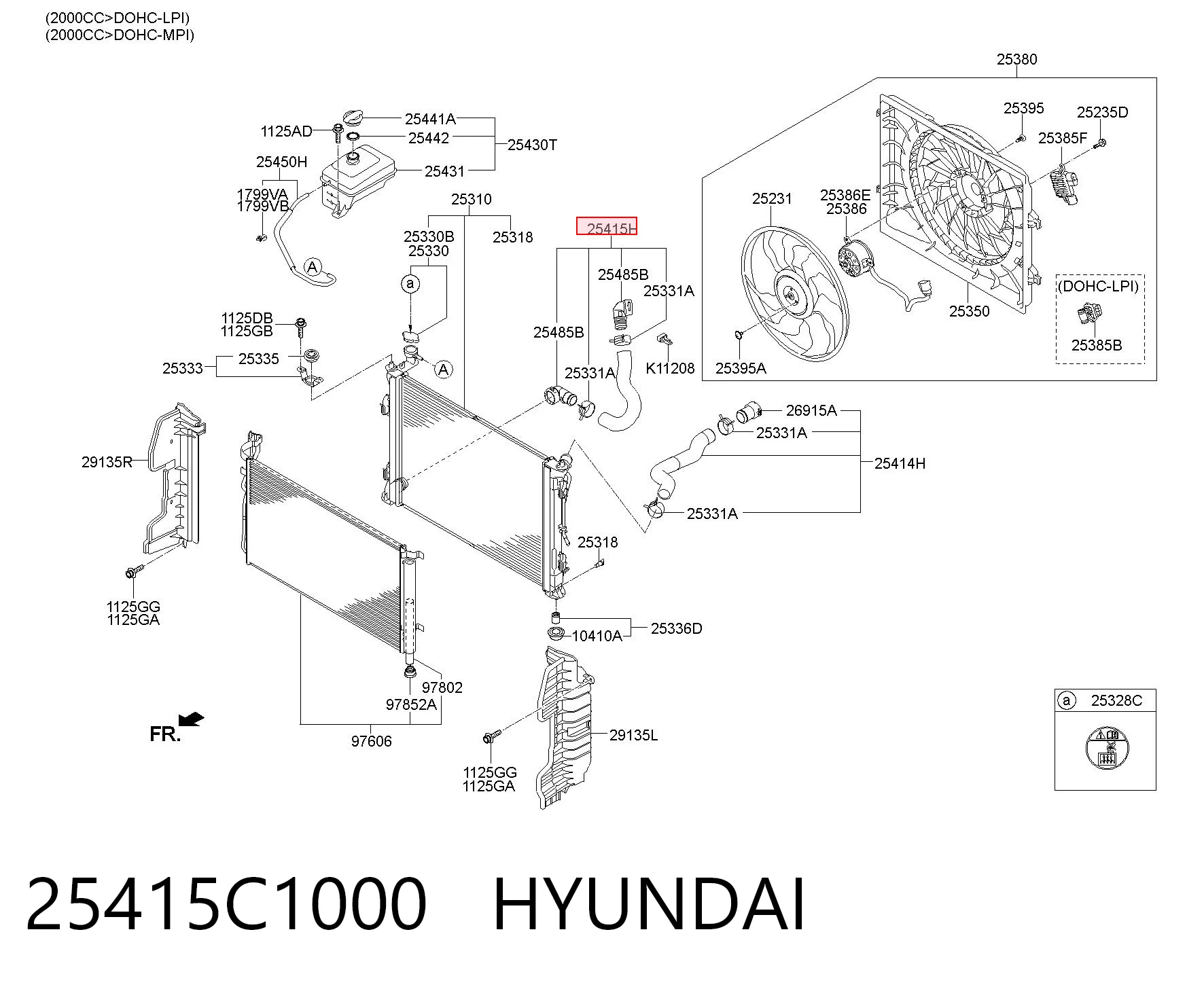 25415C1000 Hyundai/Kia